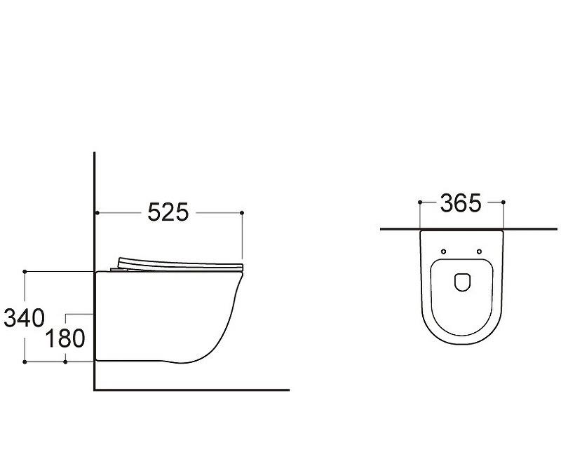 Aquatek Классик, Унитаз подвесной с инсталляцией и кнопкой, SET AQUATEK КЛАССИК