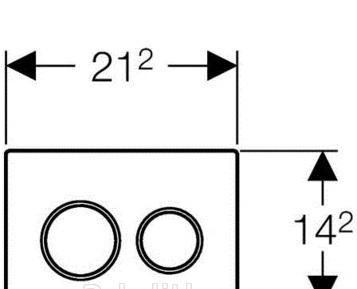 Кнопка смыва - Geberit, Omega 20, 1x21.2x14.2 см, 115.085.JQ.1
