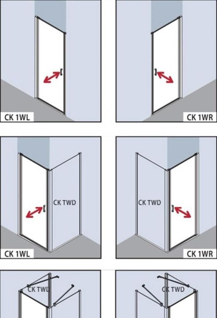Душевая дверь - Kermi, Cada XS, 90x200 см, CK1WR09020VPK