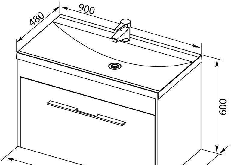 Aquanet Августа, Тумба с раковиной, 00225441