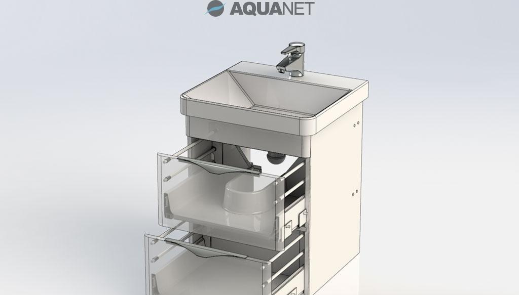 Aquanet Орлеан, Тумба для раковины, KRAFT-1200-4C-SO-2-RNN