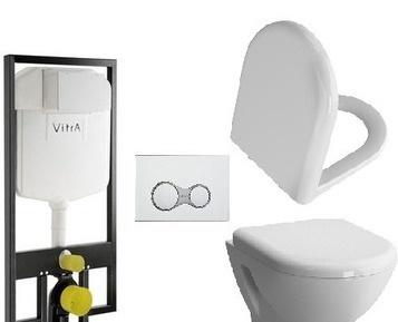 Vitra Zentrum, Унитаз подвесной с инсталляцией и кнопкой, 9012B003-7206