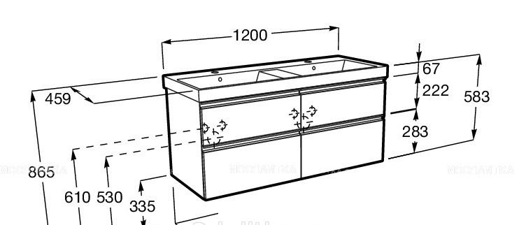 Roca The Gap, Тумба для раковины, ZRU9307637