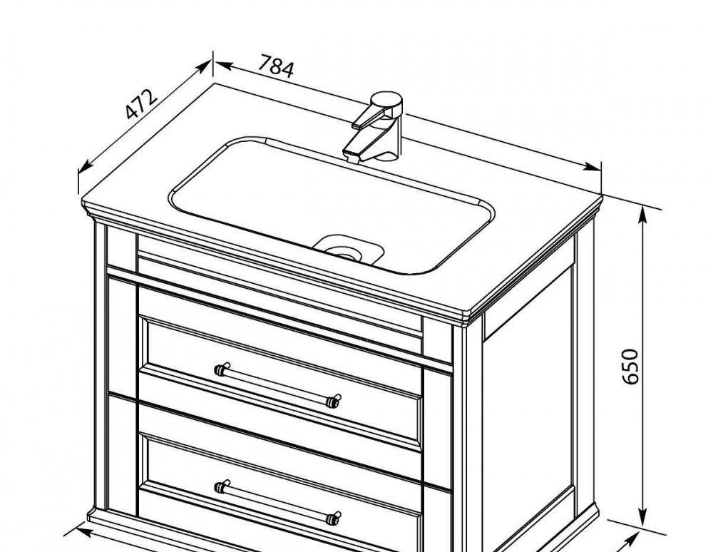 Aquanet Бостон, Тумба для раковины, 00209676