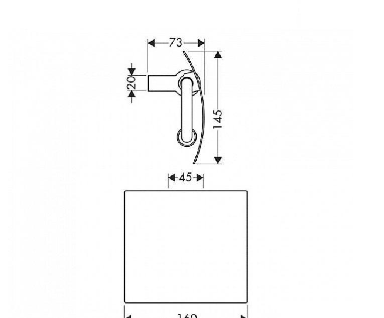 Hansgrohe Axor SteeL, Держатель туалетной бумаги, 41228800