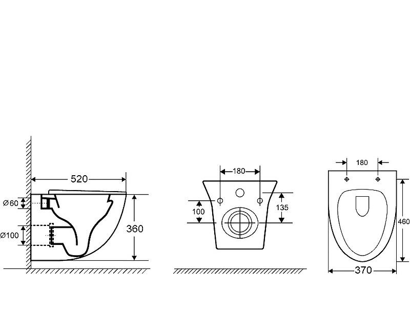 Grossman без коллекции, Унитаз подвесной, GR-4456S