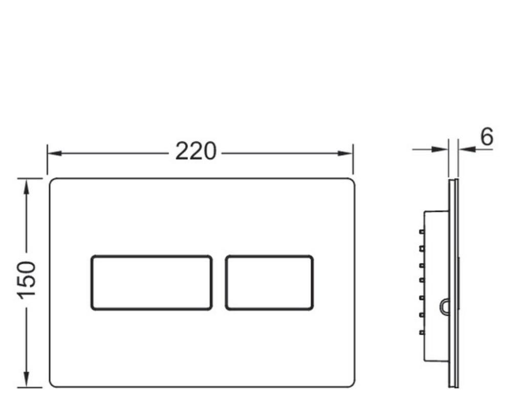 Кнопка смыва - Tece, TECEsolid, 0.6x22x15 см, 9240435