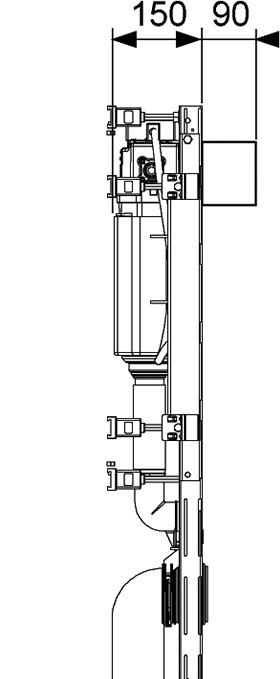 Инсталляция для унитаза - Tece, Profil, 15x84x112 см, 9300381