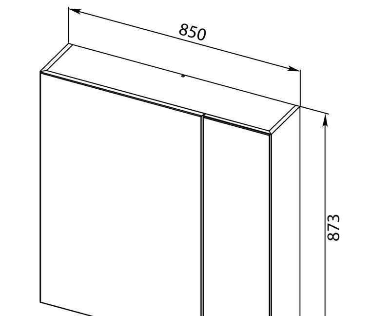 Aquanet Йорк, Шкаф-зеркало, С0002117