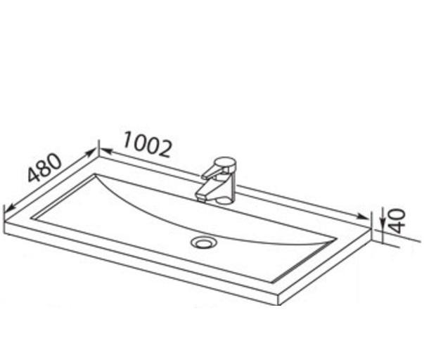 Aquanet Нота, Раковина столешница, 00204096