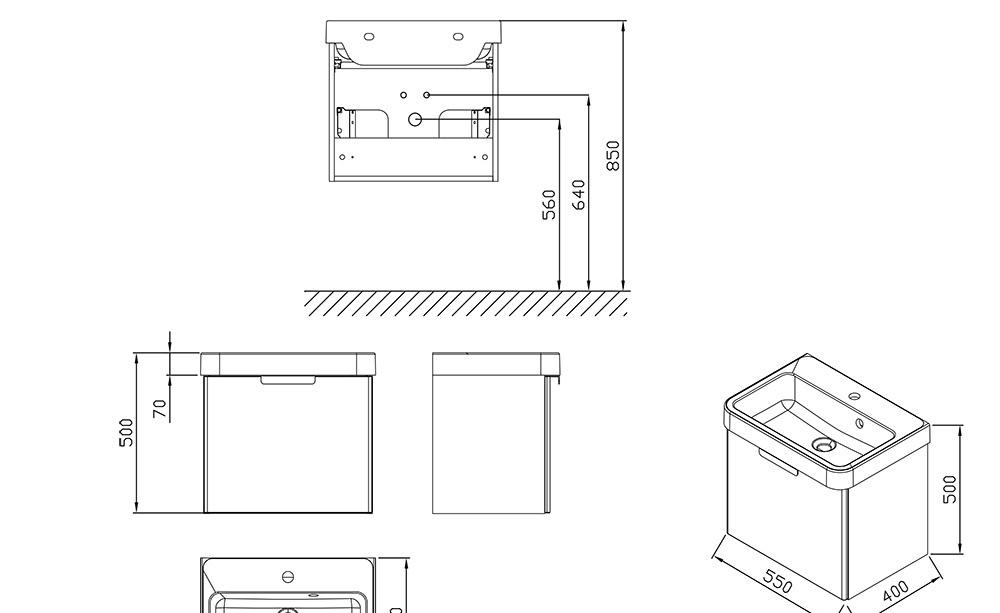 Ravak BeHappy, Тумба для раковины, X000001097