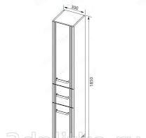 Aquanet Лукка, Шкаф-пенал, 00178953