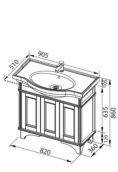 Aquanet Николь, Тумба для раковины, 00180517