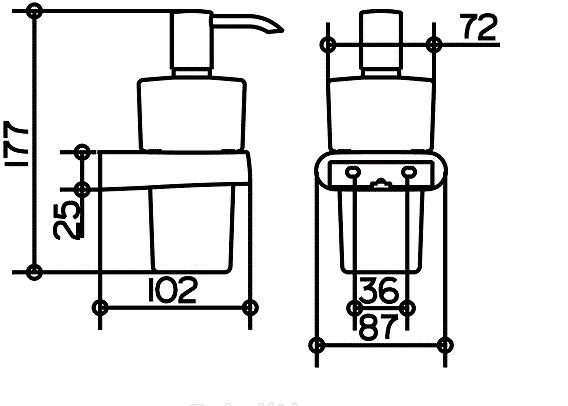 Keuco Elegance, Дозатор для жидкого мыла, 11654019000 / 11654 019000
