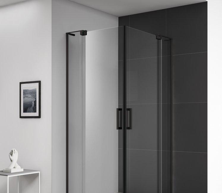 Душевой уголок - Cezares, Slider, 90x90x195 см, SLIDER-A-2-80/90-C-NERO