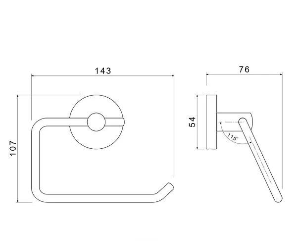 Aquatek Оберон, Держатель туалетной бумаги, AQ4218MB