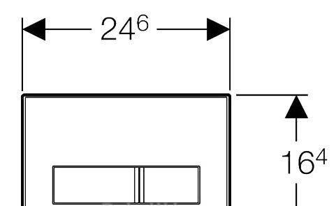 Кнопка смыва - Geberit, Sigma 50, 1.4x24.6x16.4 см, 115.788.00.1