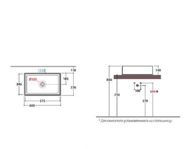 Globo Forty3, Раковина, FO062.BI