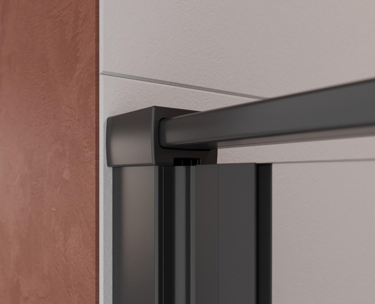 Душевая дверь - Cezares, Liner, 90x195 см, LINER-B-12-90-C-NERO-R