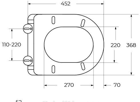 Cezares Stream, Унитаз подвесной, CZR-2426-TH-TOR/SC