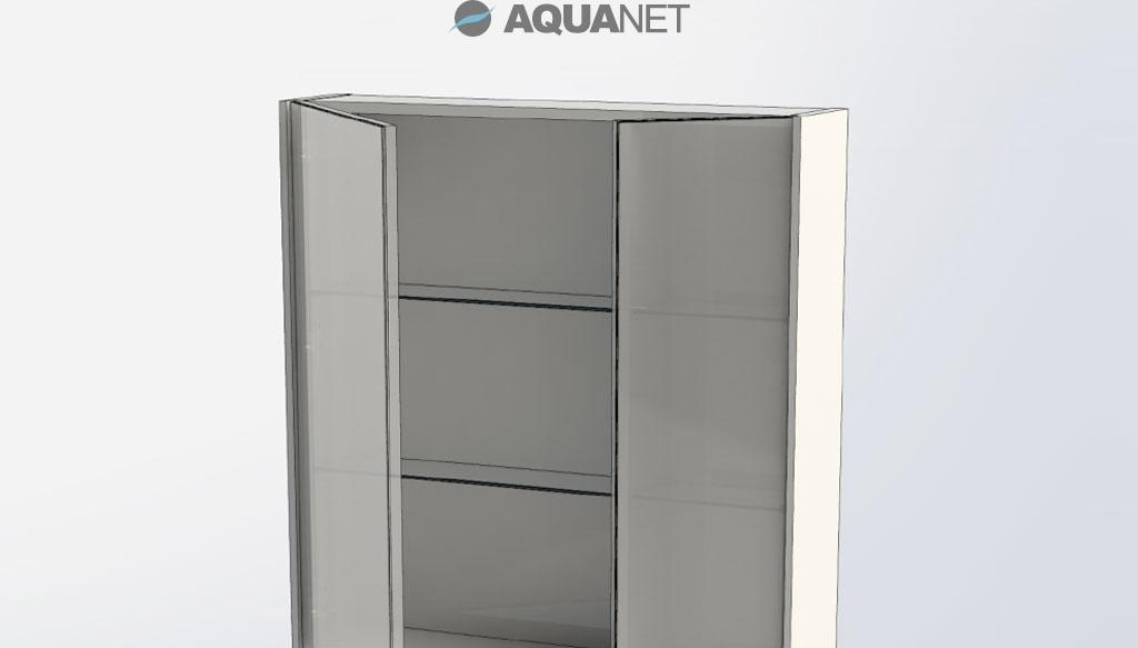 Aquanet Тулон, Шкаф-зеркало, FLY-600-2C-SO-CL-P