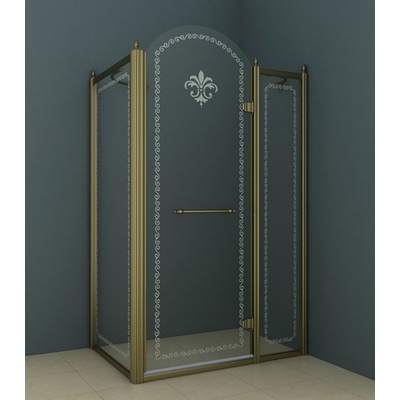 Душевой уголок - Cezares, Retro, 120x100x195 см, RETRO-AH-12-120/100-CP-Br-R / RETRO-A-AH-12-120/100-CP-Br-R