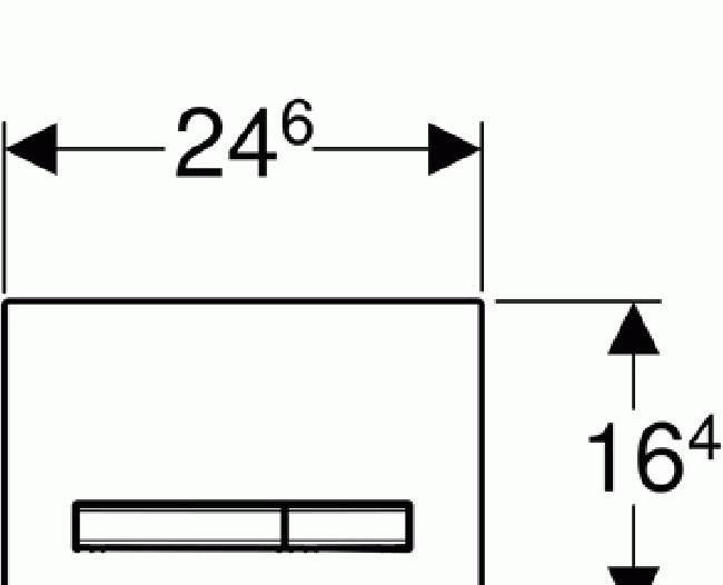 Кнопка смыва - Geberit, Sigma 50, 1.4x24.6x16.4 см, 115.788.JM.2