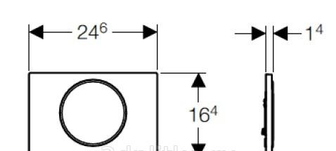 Кнопка смыва - Geberit, Sigma 10, 1.4x24.6x16.4 см, 115.758.KM.5