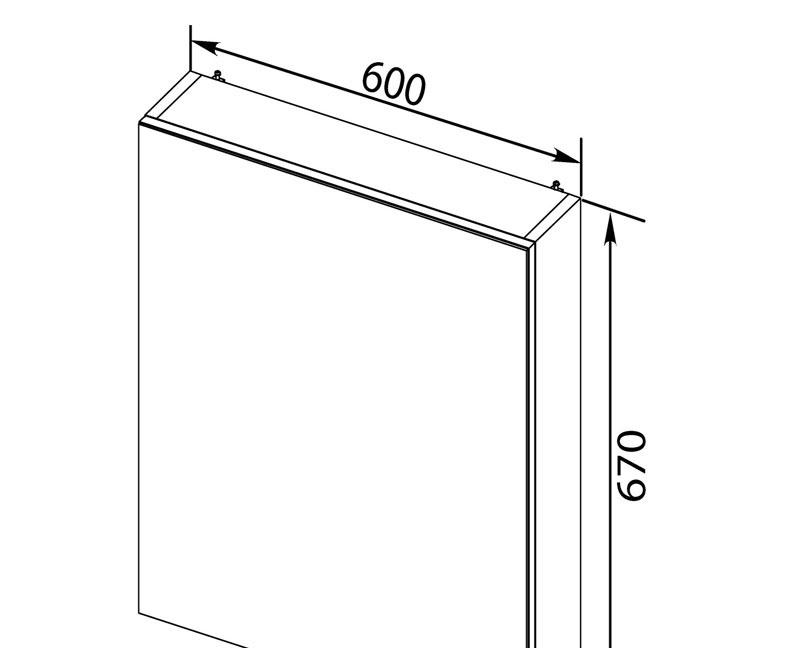 Aquanet Порто, Шкаф-зеркало, С03221