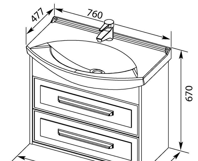 Aquanet Остин, Тумба для раковины, 00200909