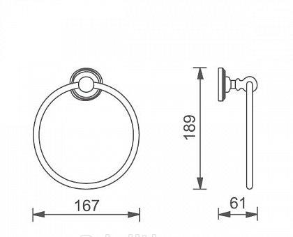 Aquanet 6100, Полотенцедержатель, 00202110