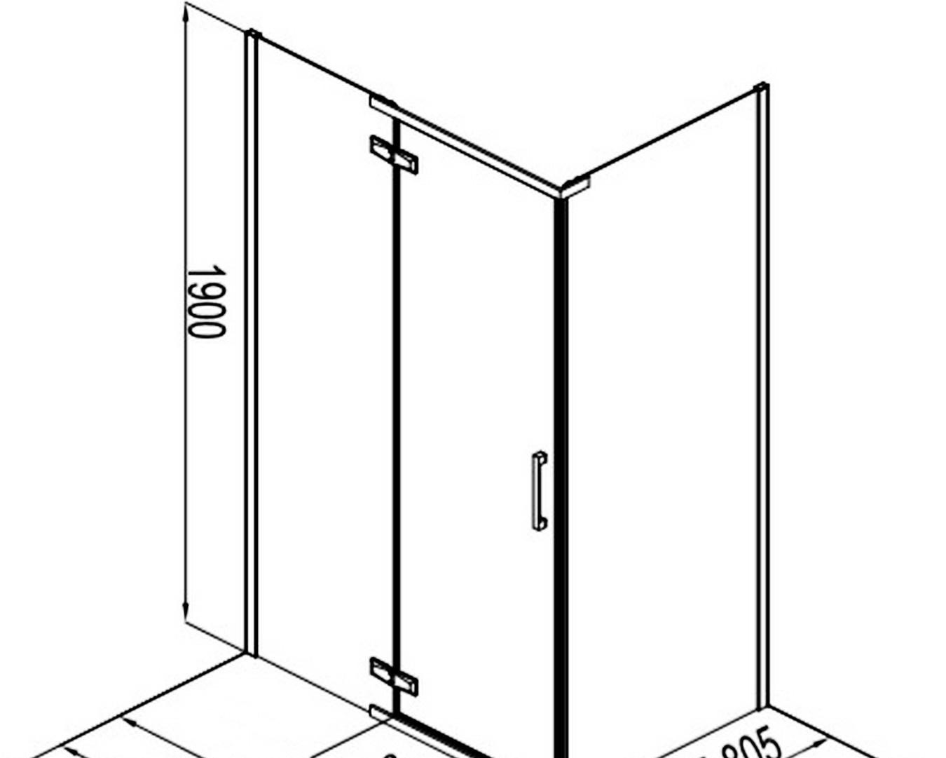 Душевой уголок - Aquanet, Logic, 80x100x190 см, 00243626 / RC1000 AE32-S-100x80U-CT