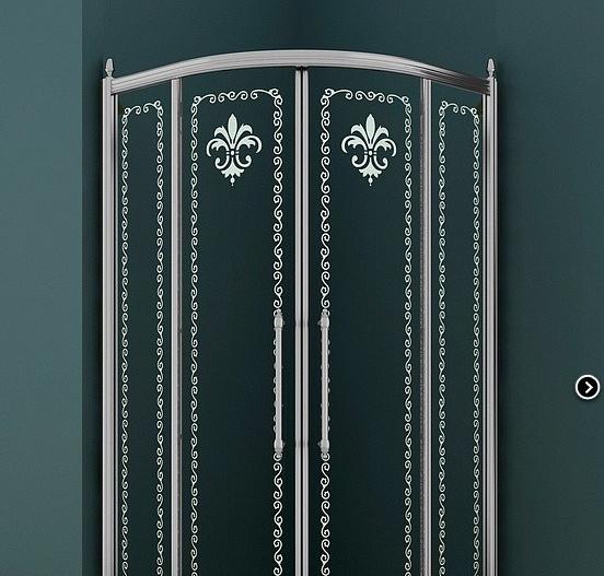 Душевой уголок - Cezares, Retro, 100x100x195 см, RETRO-A-R-2-100-SCORREVOLE-CP-Cr / RETRO-R-2-100-SCORREVOLE-CP-Cr