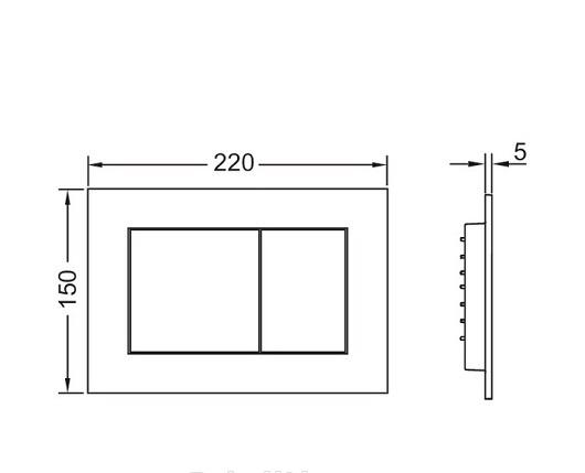 Кнопка смыва - Tece, TECEnow, 0.5x22x15 см, 9240417