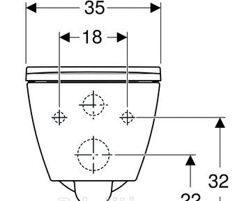 Geberit Smyle Square, Унитаз подвесной, 500.683.01.1