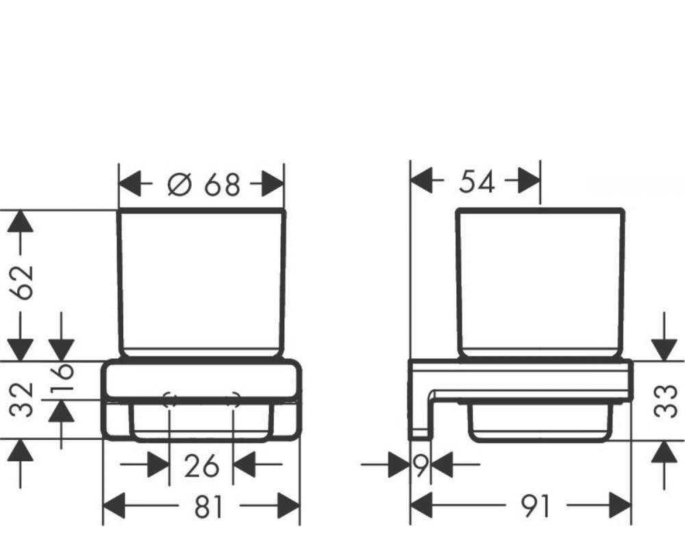Hansgrohe AddStoris, Стакан, 41749990