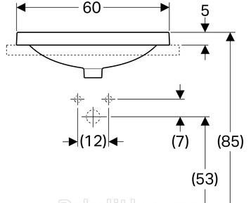 Geberit Variform, Раковина, 500.732.01.2