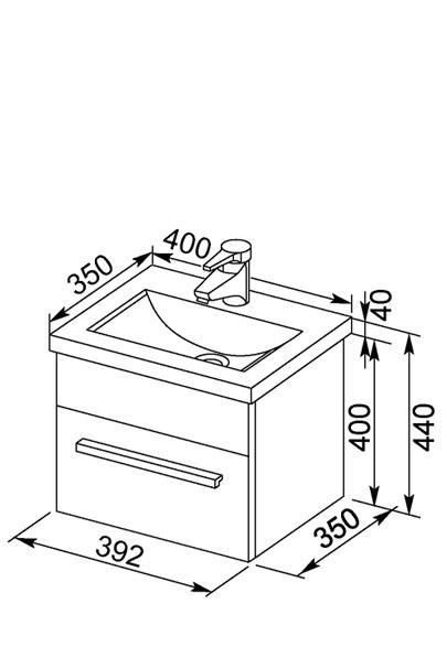 Aquanet Нота, Тумба для раковины, 00159137