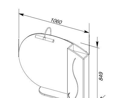 Aquanet Моника, Шкаф-зеркало, P-LS-SMA-sm