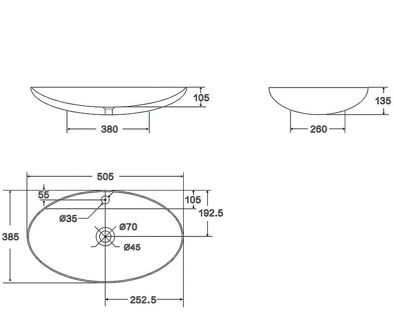 Point Виктория, Накладная (чаша), PN43066WM