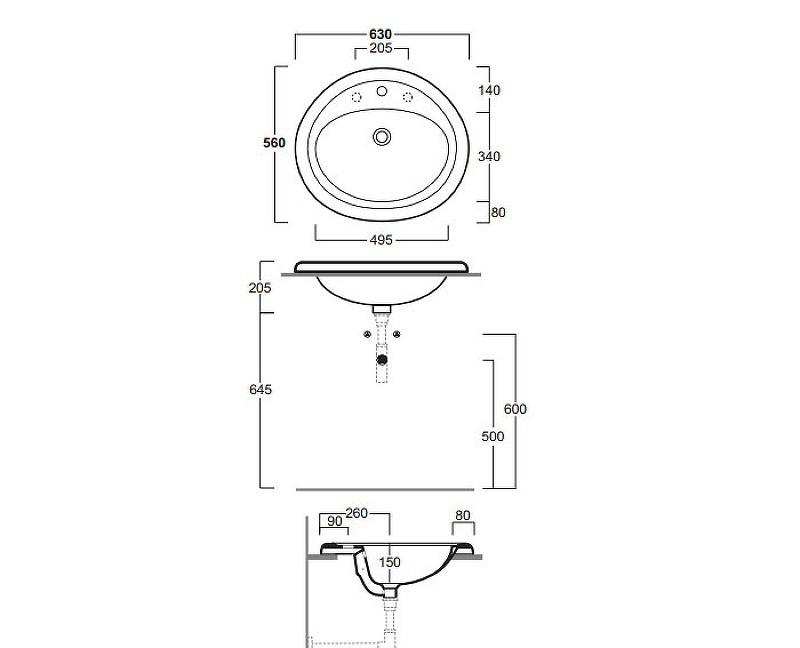 Simas Top E Lavabi D Arredo, Раковина, S51 bi*1