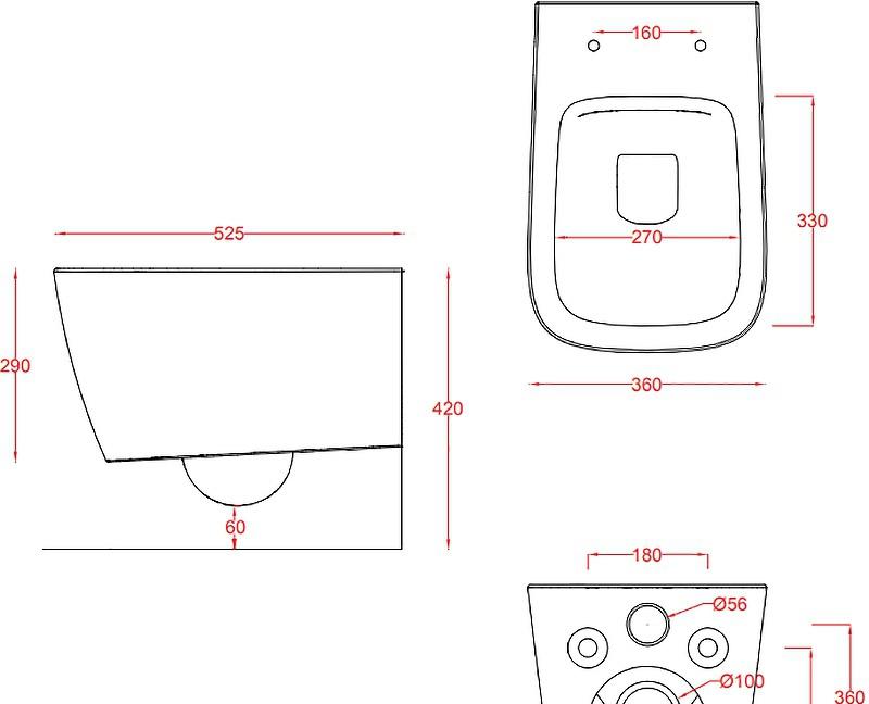 ArtCeram A16, Унитаз подвесной, ASV003 44 00
