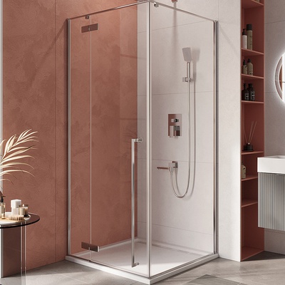 Душевой уголок - Cezares, Liner, 100x100x195 см, LINER-A-1-100-C-Cr-L