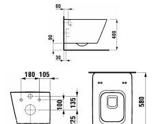 Laufen Alessi, Унитаз подвесной, 8.2090.0.400.000.1