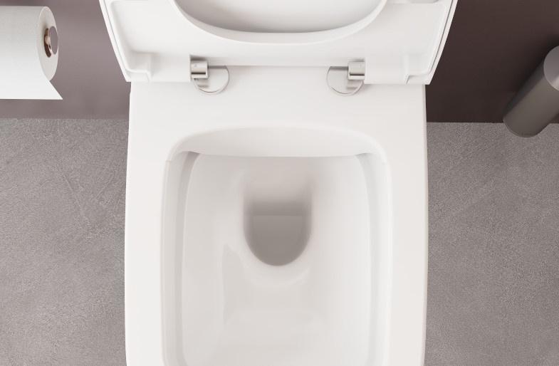 Vitra Zentrum Square, Унитаз подвесной с инсталляцией и кнопкой, 9875B003-7201