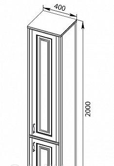 Aquanet Валенса, Шкаф-пенал, 00187826