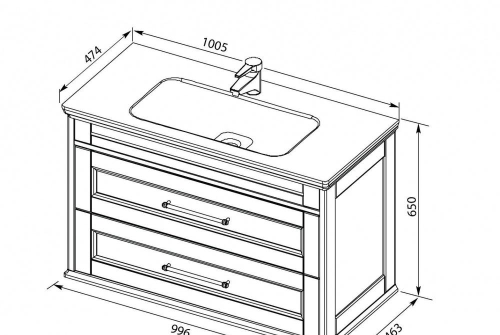Aquanet Латина, Тумба для раковины, 00206549