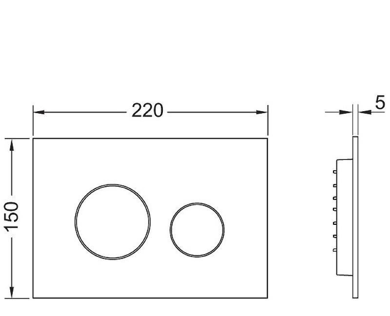 Кнопка смыва - Tece, TECEloop 2.0, 0.5x22x15 см, 9240935