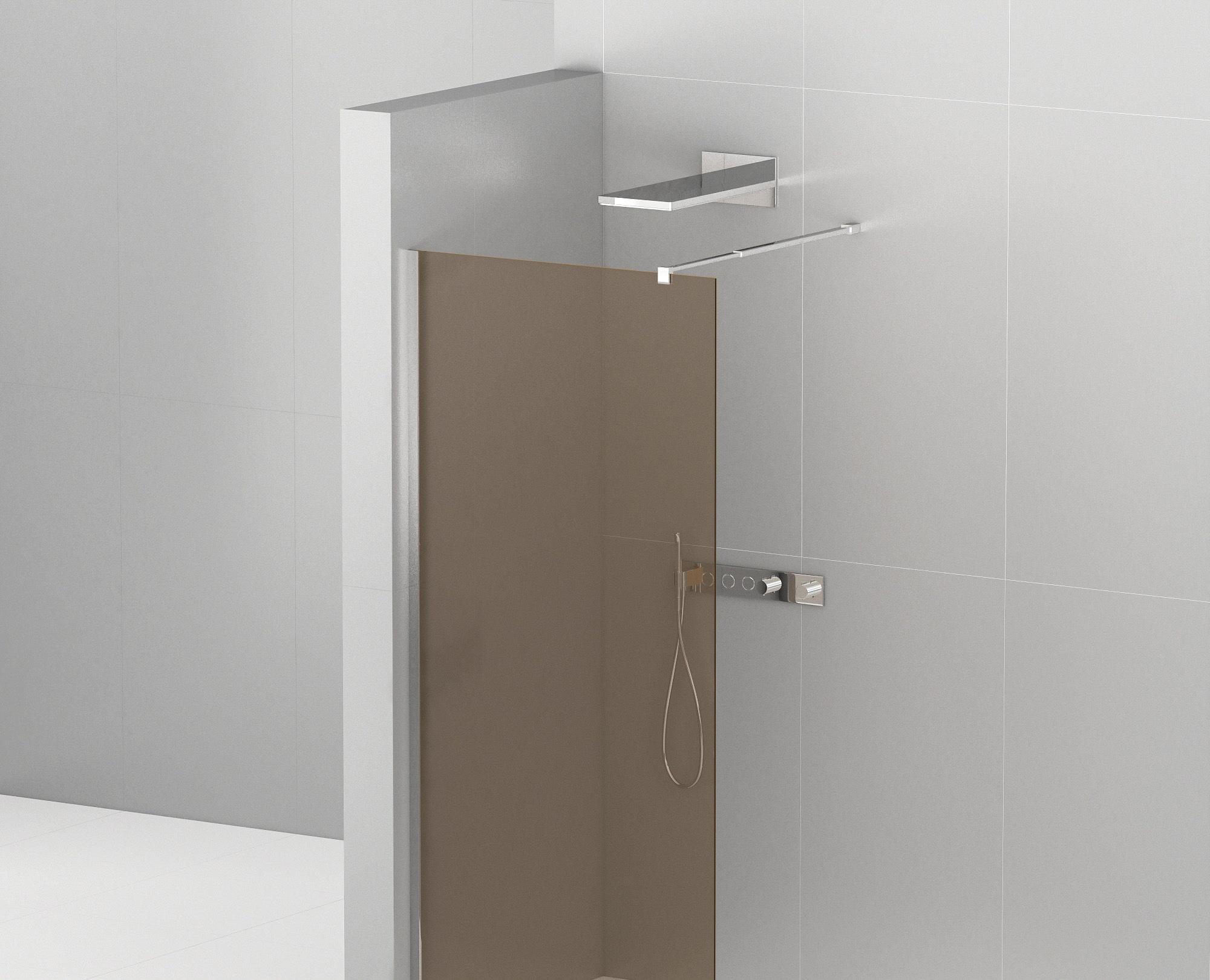 Душевая перегородка - Cezares, Liberta, 100x195 см, LIBERTA-L-1-100-BR-Cr