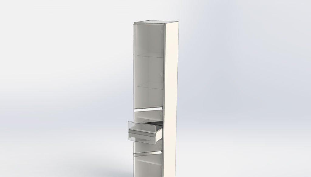 Aquanet Палермо, Шкаф-пенал, 00203943